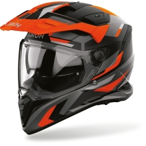 CAPACETE AIROH BADX-X GLITCH LARANJA MATE