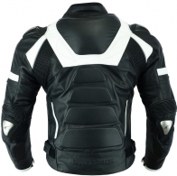 Casaco Motard Cabedal e Titânio branco