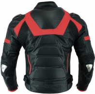 Casaco Motard Cabedal e Titânio Preto com Bossa