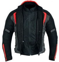 DERBI ROJO Chaqueta biker unisex Cordura 